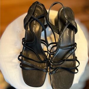 Chic Black Strappy Sandals by Giorgio Brutini